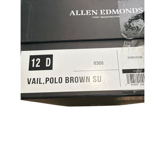 Allen Edmonds Vail Lug Sneaker Polo Brown Mens Size 12 New main image 6